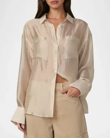 Joe's Jeans The Organza Boyfriend Shirt | Thumbnail 3 Joe's Jeans The Organza Boyfriend Shirt | Thumbnail 3