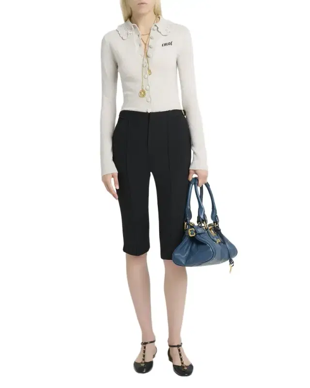 Pintuck Skinny-Leg Capri Trousers Pintuck Skinny-Leg Capri Trousers