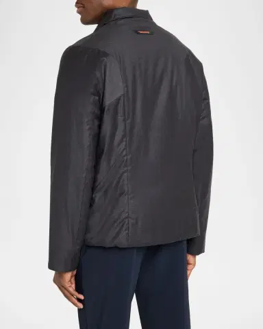 Sease Men 's Padded Virgin Wool and Silk-Blend Flannel Jacket | Thumbnail 2 Sease Men 's Padded Virgin Wool and Silk-Blend Flannel Jacket | Thumbnail 2