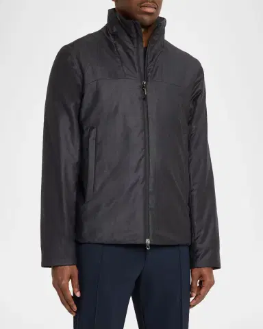 Sease Men 's Padded Virgin Wool and Silk-Blend Flannel Jacket | Thumbnail 3 Sease Men 's Padded Virgin Wool and Silk-Blend Flannel Jacket | Thumbnail 3