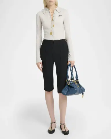 Chloé Crochet Collared Wool Cardigan | Thumbnail 2 Chloé Crochet Collared Wool Cardigan | Thumbnail 2