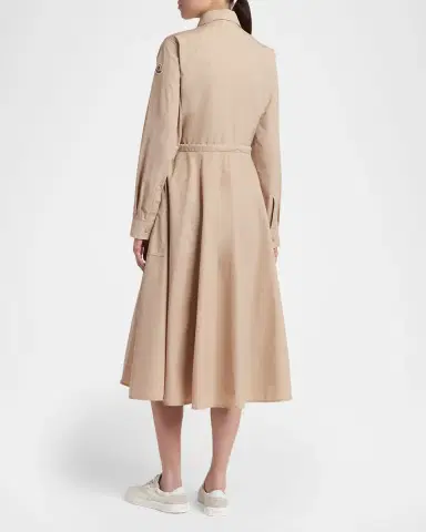 Moncler A-Line Technical Cotton Shirtdress | Thumbnail 2 Moncler A-Line Technical Cotton Shirtdress | Thumbnail 2