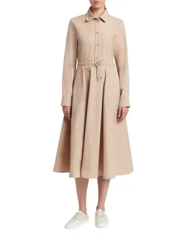 Moncler A-Line Technical Cotton Shirtdress | Thumbnail 1 Moncler A-Line Technical Cotton Shirtdress | Thumbnail 1