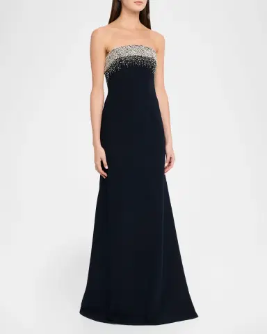 Naeem Khan Crystal Embroidered Strapless Trumpet Gown | Thumbnail 16 Naeem Khan Crystal Embroidered Strapless Trumpet Gown | Thumbnail 16