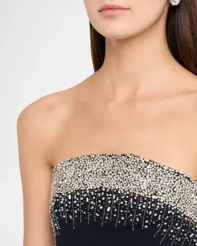 Naeem Khan Crystal Embroidered Strapless Trumpet Gown | Thumbnail 17 Naeem Khan Crystal Embroidered Strapless Trumpet Gown | Thumbnail 17
