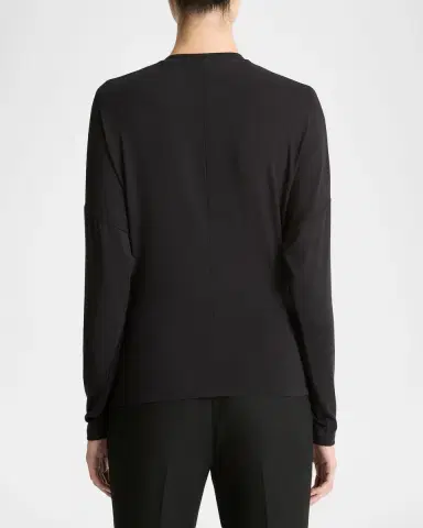 Vince Fixed-Drape Long-Sleeve Blouse | Thumbnail 3 Vince Fixed-Drape Long-Sleeve Blouse | Thumbnail 3