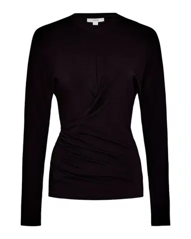 Vince Fixed-Drape Long-Sleeve Blouse | Thumbnail 1 Vince Fixed-Drape Long-Sleeve Blouse | Thumbnail 1