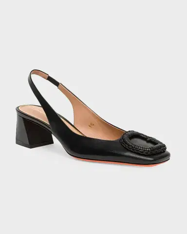 Santoni 50mm Corolle Leather Slingback Buckle Pumps | Thumbnail 2 Santoni 50mm Corolle Leather Slingback Buckle Pumps | Thumbnail 2