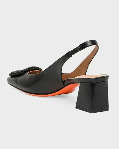 Santoni 50mm Corolle Leather Slingback Buckle Pumps | Thumbnail 4 Santoni 50mm Corolle Leather Slingback Buckle Pumps | Thumbnail 4