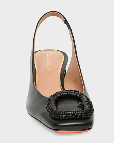 Santoni 50mm Corolle Leather Slingback Buckle Pumps | Thumbnail 5 Santoni 50mm Corolle Leather Slingback Buckle Pumps | Thumbnail 5
