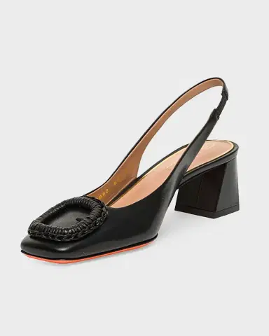 Santoni 50mm Corolle Leather Slingback Buckle Pumps | Thumbnail 7 Santoni 50mm Corolle Leather Slingback Buckle Pumps | Thumbnail 7