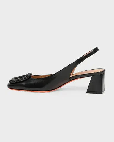 Santoni 50mm Corolle Leather Slingback Buckle Pumps | Thumbnail 8 Santoni 50mm Corolle Leather Slingback Buckle Pumps | Thumbnail 8