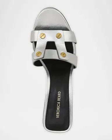 Veronica Beard 55mm Via Metallic Leather Block-Heel Sandals | Thumbnail 4 Veronica Beard 55mm Via Metallic Leather Block-Heel Sandals | Thumbnail 4