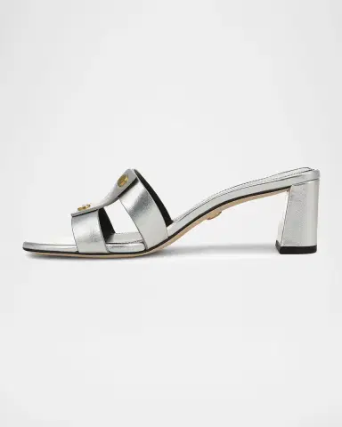Veronica Beard 55mm Via Metallic Leather Block-Heel Sandals | Thumbnail 5 Veronica Beard 55mm Via Metallic Leather Block-Heel Sandals | Thumbnail 5