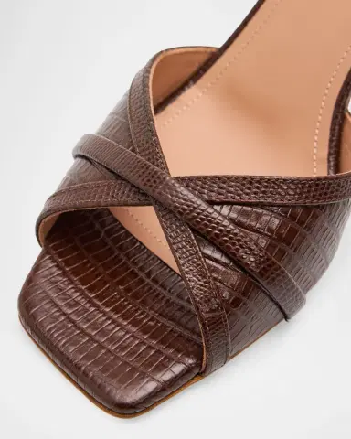 Malone Souliers 0mm Perla Embossed Leather Mule Sandals | Thumbnail 3 Malone Souliers 0mm Perla Embossed Leather Mule Sandals | Thumbnail 3