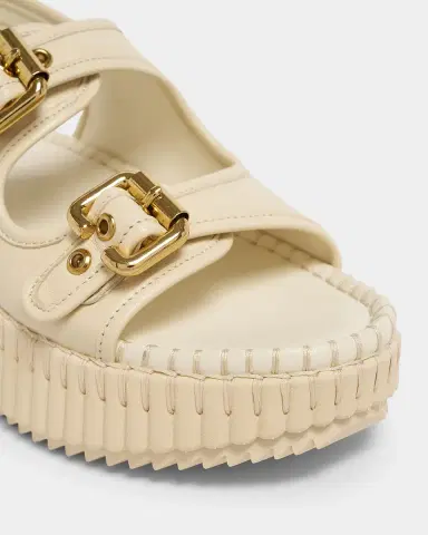 Chloé 50mm Nama Leather Wedge Sandals | Thumbnail 3 Chloé 50mm Nama Leather Wedge Sandals | Thumbnail 3