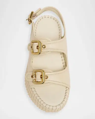 Chloé 50mm Nama Leather Wedge Sandals | Thumbnail 4 Chloé 50mm Nama Leather Wedge Sandals | Thumbnail 4