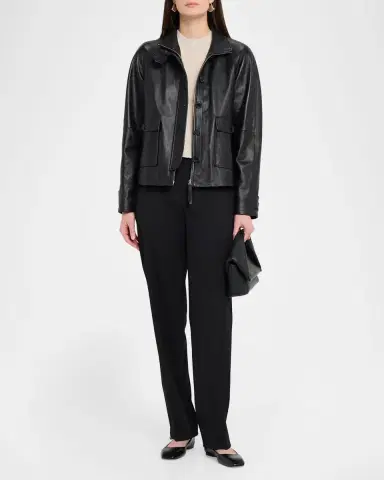 Proenza Schouler White Label Gio Lambskin Leather Jacket | Thumbnail 2 Proenza Schouler White Label Gio Lambskin Leather Jacket | Thumbnail 2