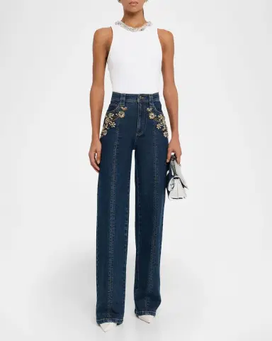 Cinq à Sept Cami Crystal Ivy Embellished Jeans | Thumbnail 2 Cinq à Sept Cami Crystal Ivy Embellished Jeans | Thumbnail 2