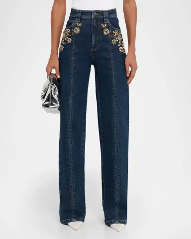 Cinq à Sept Cami Crystal Ivy Embellished Jeans | Thumbnail 4 Cinq à Sept Cami Crystal Ivy Embellished Jeans | Thumbnail 4