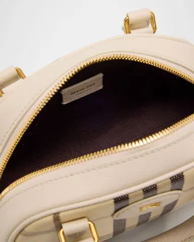 Burberry Highlands Mini Check Top Handle Bowling Bag | Thumbnail 4 Burberry Highlands Mini Check Top Handle Bowling Bag | Thumbnail 4