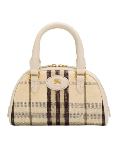 Burberry Highlands Mini Check Top Handle Bowling Bag | Thumbnail 1 Burberry Highlands Mini Check Top Handle Bowling Bag | Thumbnail 1
