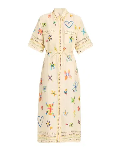 ALÉMAIS Sidi Printed Linen-Blend Midi Shirtdress | Thumbnail 1 ALÉMAIS Sidi Printed Linen-Blend Midi Shirtdress | Thumbnail 1