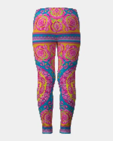 Versace Girl's Electric Barocco Cotton Leggings | Thumbnail 2 Versace Girl's Electric Barocco Cotton Leggings | Thumbnail 2