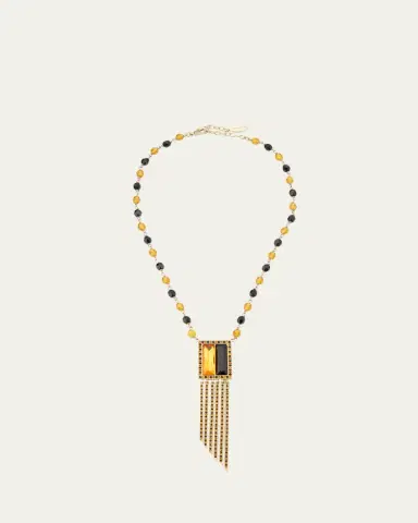 Giorgio Armani Swarovski Crystal Fringe Pendant Long Necklace | Thumbnail 4 Giorgio Armani Swarovski Crystal Fringe Pendant Long Necklace | Thumbnail 4