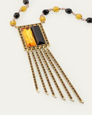 Giorgio Armani Swarovski Crystal Fringe Pendant Long Necklace | Thumbnail 6 Giorgio Armani Swarovski Crystal Fringe Pendant Long Necklace | Thumbnail 6