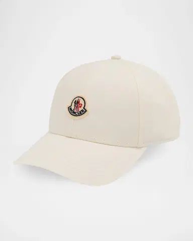 Moncler Men's Logo Cotton Gabardine Baseball Cap | Thumbnail 3 Moncler Men's Logo Cotton Gabardine Baseball Cap | Thumbnail 3