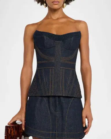 Zimmermann Denim Corset Top | Thumbnail 3 Zimmermann Denim Corset Top | Thumbnail 3