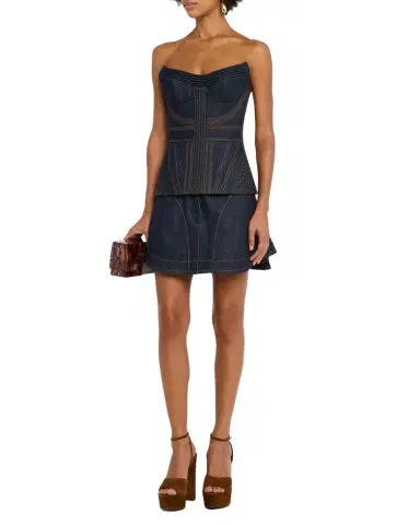 Zimmermann Denim Corset Top | Thumbnail 1 Zimmermann Denim Corset Top | Thumbnail 1