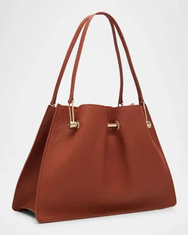 Giorgio Armani Pebbled Leather Small Shopper Bag | Thumbnail 3 Giorgio Armani Pebbled Leather Small Shopper Bag | Thumbnail 3