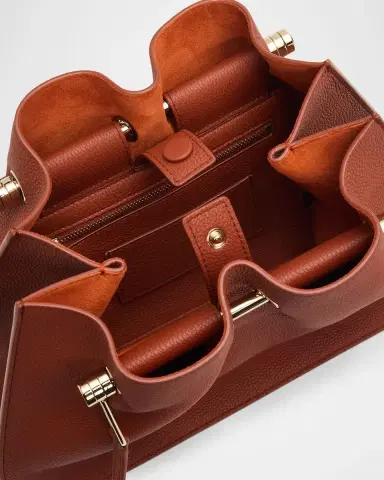 Giorgio Armani Pebbled Leather Small Shopper Bag | Thumbnail 4 Giorgio Armani Pebbled Leather Small Shopper Bag | Thumbnail 4