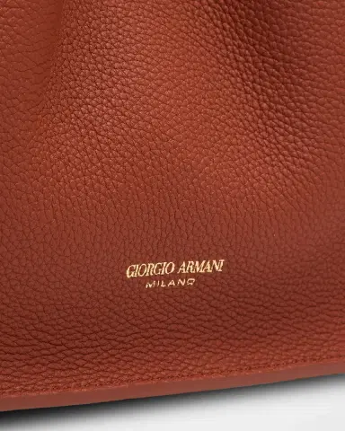 Giorgio Armani Pebbled Leather Small Shopper Bag | Thumbnail 6 Giorgio Armani Pebbled Leather Small Shopper Bag | Thumbnail 6