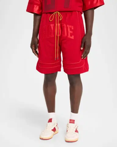 Rhude Men 's Baggy Mesh Drawstring Shorts | Thumbnail 3 Rhude Men 's Baggy Mesh Drawstring Shorts | Thumbnail 3