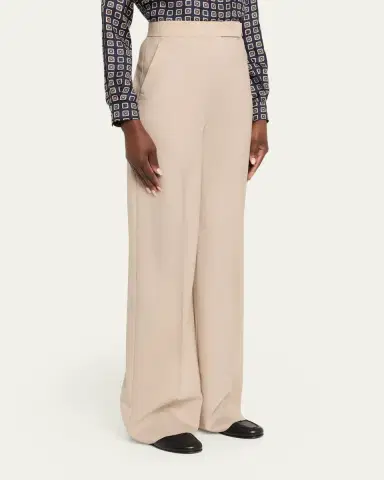 Max Mara High-Rise Wide-Leg Trousers | Thumbnail 8 Max Mara High-Rise Wide-Leg Trousers | Thumbnail 8