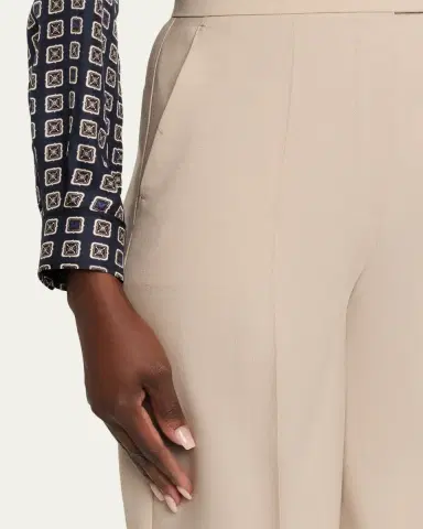 Max Mara High-Rise Wide-Leg Trousers | Thumbnail 9 Max Mara High-Rise Wide-Leg Trousers | Thumbnail 9