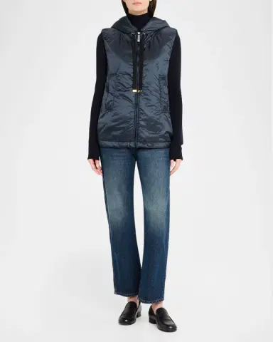 Max Mara Greengo Water-Repellent Canvas Gilet | Thumbnail 2 Max Mara Greengo Water-Repellent Canvas Gilet | Thumbnail 2