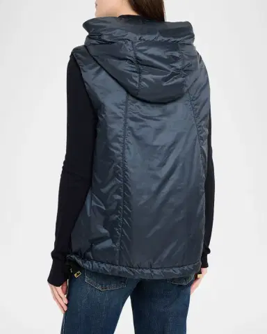 Max Mara Greengo Water-Repellent Canvas Gilet | Thumbnail 3 Max Mara Greengo Water-Repellent Canvas Gilet | Thumbnail 3