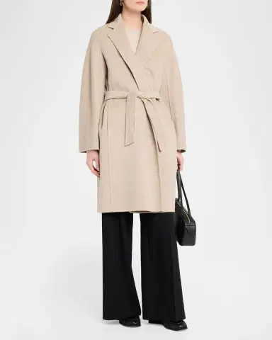 Max Mara Aceri Double-Faced Cashmere Wrap Coat | Thumbnail 4 Max Mara Aceri Double-Faced Cashmere Wrap Coat | Thumbnail 4