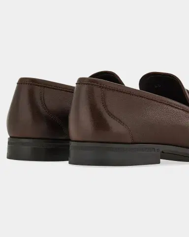 Ferragamo Men's Side-Gancini Leather Moccasin Loafers with Hand-Woven Strap | Thumbnail 2 Ferragamo Men's Side-Gancini Leather Moccasin Loafers with Hand-Woven Strap | Thumbnail 2