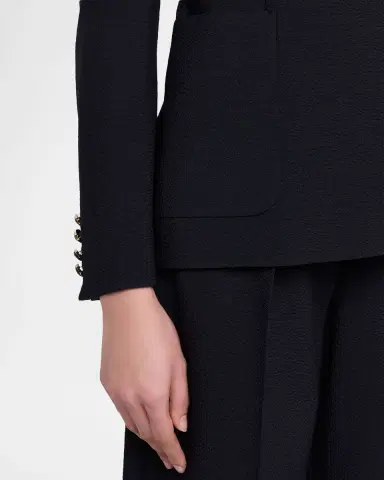 Max Mara Ricetta Double-Breasted Seersucker Blazer | Thumbnail 5 Max Mara Ricetta Double-Breasted Seersucker Blazer | Thumbnail 5