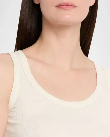 FABIANA FILIPPI Shimmer-Trim Ribbed Jersey Tank Top | Thumbnail 5 FABIANA FILIPPI Shimmer-Trim Ribbed Jersey Tank Top | Thumbnail 5
