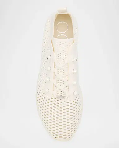 Jimmy Choo Veles Crochet-Knit Low-Top Trainers | Thumbnail 6 Jimmy Choo Veles Crochet-Knit Low-Top Trainers | Thumbnail 6