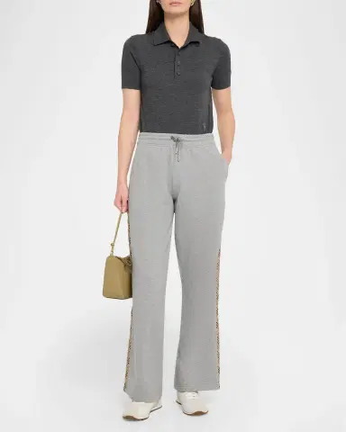 Burberry Jodie Check Side-Stripe Straight-Leg Track Pants | Thumbnail 2 Burberry Jodie Check Side-Stripe Straight-Leg Track Pants | Thumbnail 2