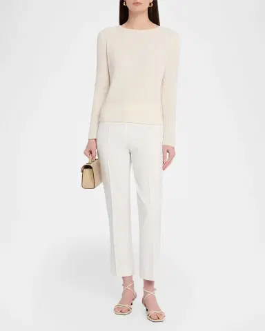 Lafayette 148 New York Mixed-Stitch Crewneck Sweater | Thumbnail 2 Lafayette 148 New York Mixed-Stitch Crewneck Sweater | Thumbnail 2