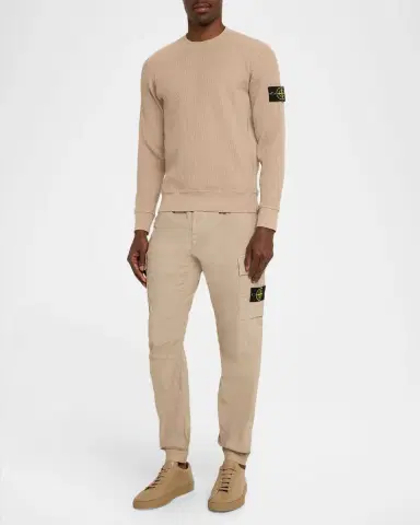 Stone Island Men 's Cotton Waffle Knit Sweatshirt | Thumbnail 2 Stone Island Men 's Cotton Waffle Knit Sweatshirt | Thumbnail 2