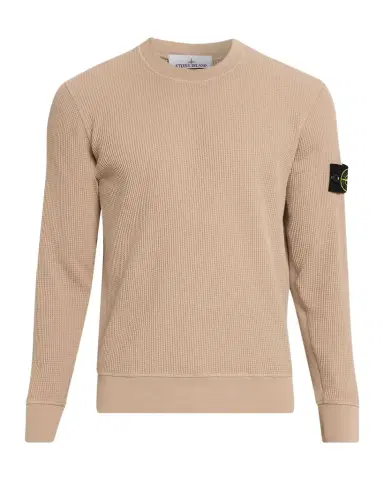 Stone Island Men 's Cotton Waffle Knit Sweatshirt | Thumbnail 1 Stone Island Men 's Cotton Waffle Knit Sweatshirt | Thumbnail 1